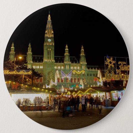 Dackel Christkindlmarkt Button (Vorderseite)