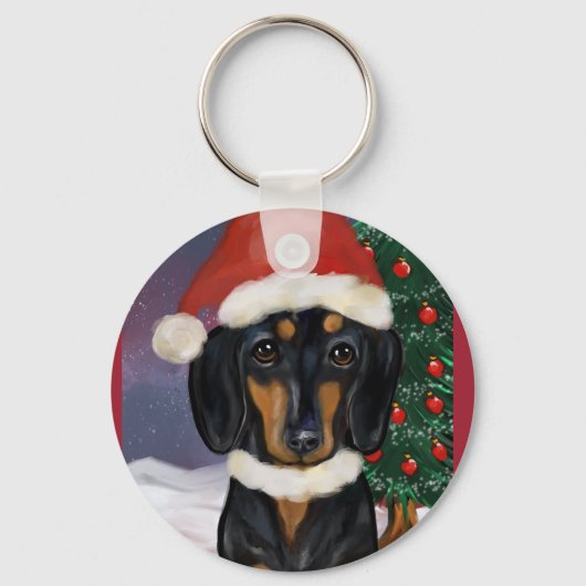 DACKEL CHRISTMAS SCHLÜSSELANHÄNGER (Vorderseite)