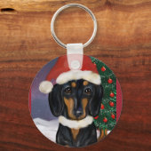 DACKEL CHRISTMAS SCHLÜSSELANHÄNGER (Vorderseite)