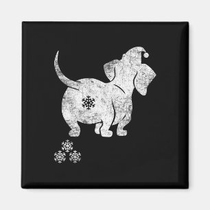 Dackel Christmas Weiner Dog Christmas Pajamas F Magnet