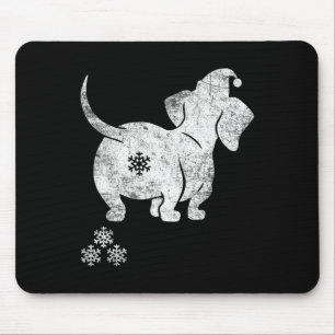 Dackel Christmas Weiner Dog Christmas Pajamas F Mousepad