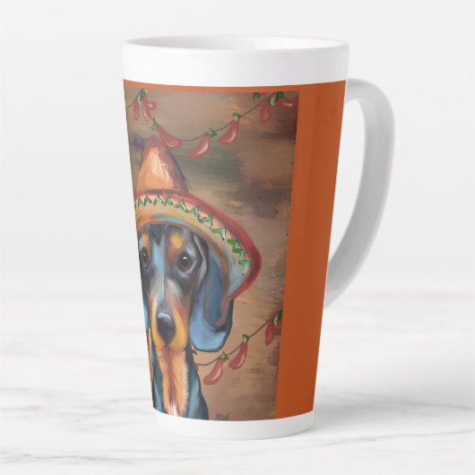 Dackel Cinco de Mayo Milchtasse (Rechte Ecke)