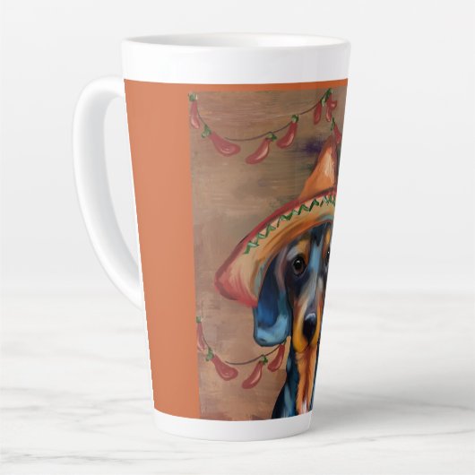 Dackel Cinco de Mayo Milchtasse (Linke Ecke)