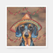 Dackel Cinco de Mayo Serviette (Vorderseite)