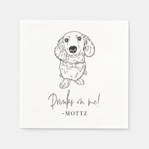 Dackel Cocktail Napkin Hund Hochzeit Moderne Serviette