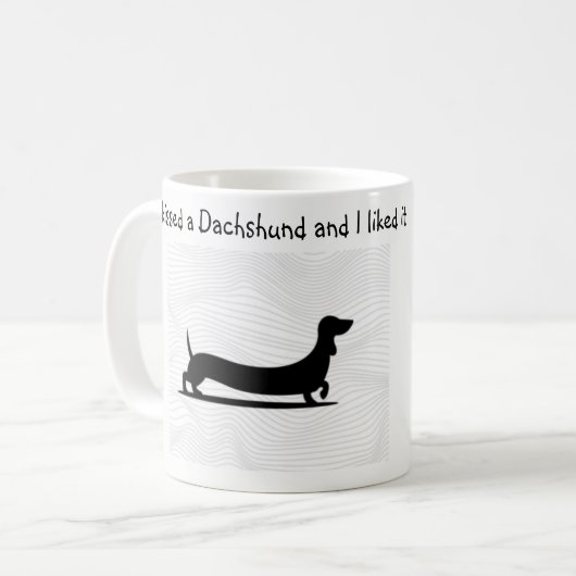 Dackel Coffee Tasse Weiner Dog Geschenk (Vorderseite Links)
