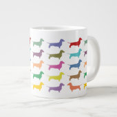 Dackel Confetti Jumbo-Tasse (Vorderseite Rechts)