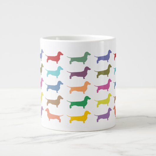 Dackel Confetti Jumbo-Tasse (Vorderseite)