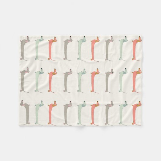 Dackel Cosy Throw Fleecedecke (Vorderseite (Horizontal))