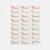 Dackel Cosy Throw Fleecedecke (Vorderseite)