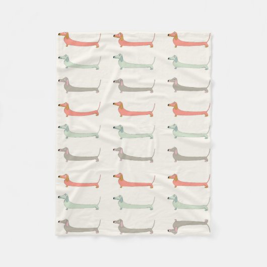 Dackel Cosy Throw Fleecedecke (Vorderseite)