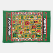 Dackel Countdown Weihnachtskalender Hund Geschirrtuch (Horizontal)