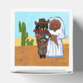 Dackel Cowboy Wedding Geschenkschachtel (Oben)