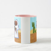 Dackel Cowboy Wedding Tasse (Zentrum)
