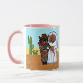 Dackel Cowboy Wedding Tasse (Links)