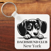 Dackel Custom Club Thema Schlüsselanhänger (Vorderseite)