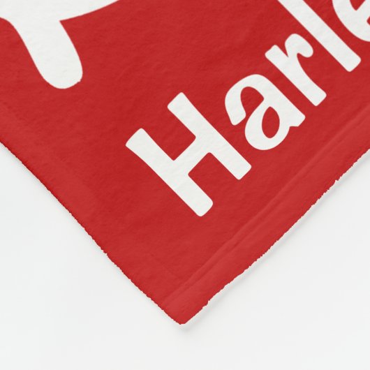 Dackel Custom Red Blanket für Dackel Hunde Fleecedecke (Ecke)