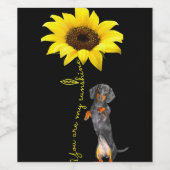 Dackel Dackel Dackel Dotson Mama Mama Geschenk Weinetikett (Einzelnes Label)