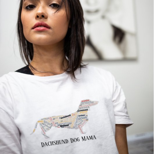 Dackel Dackel Dackel Hund Mama Worte T-Shirt