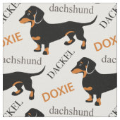 Dackel, Dackel, Dackel-niedliches Hundemuster Stoff (Nahaufnahme)