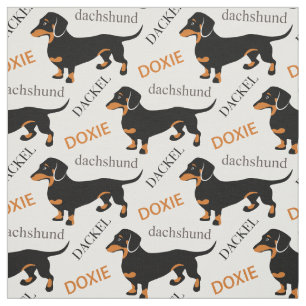 Dackel, Dackel, Dackel-niedliches Hundemuster Stoff