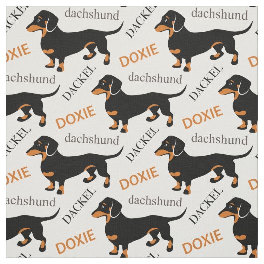 Dackel, Dackel, Dackel-niedliches Hundemuster Stoff (Muster)