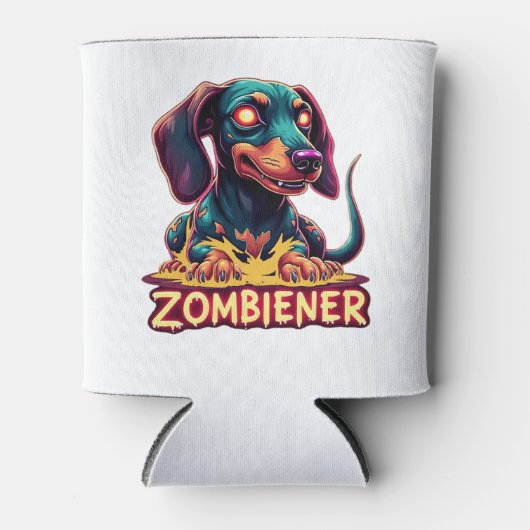 Dackel Dackel Dackel Wurst Zombie Dog Hallowee Dosenkühler (Vorderseite)