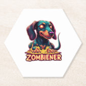 Dackel Dackel Dackel Wurst Zombie Dog Hallowee Untersetzer (Vorderseite)