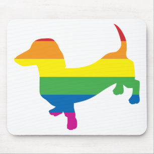 Dackel/Dackel des Gay Pride Mousepad