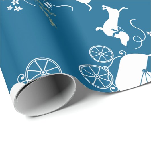 Dackel Dackel Dog Baby Dusche Blue Boy Geschenkpapier (Rolleneckpunkt)