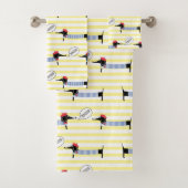 Dackel Dackel Dog Bonjour Badhandtuch Set (Insitu)