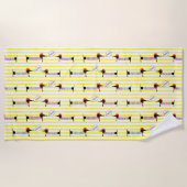 Dackel Dackel Dog Bonjour Strandtuch (Vorderseite)