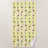 Dackel Dackel Dog Bonjour Strandtuch (Vorderseite)