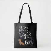 Dackel Dackel Dog Dackel Book Reader Liebe Tasche (Vorderseite)