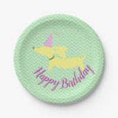 Dackel Dackel Dog Party Paper Teller (Vorderseite)