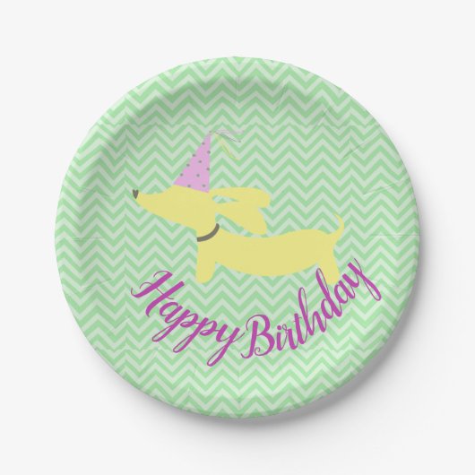 Dackel Dackel Dog Party Paper Teller (Vorderseite)