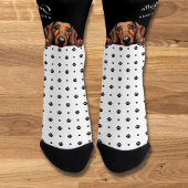 Dackel Dackel Dog Paw Drucken Schwarz-weiße, benut Socken