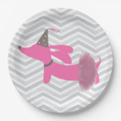 Dackel Dackel Dog Pink Tutu Party Teller (Vorderseite)