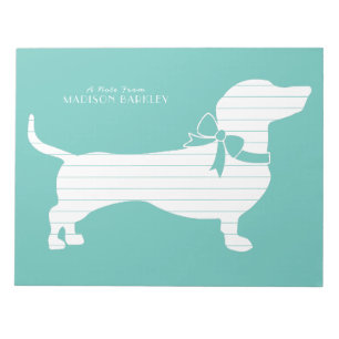 Dackel Dackel Dog Welpe Notepad Notizblock
