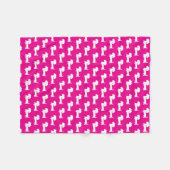 Dackel Dackel Dose Blanket Hot Pink Fleecedecke (Vorderseite (Horizontal))