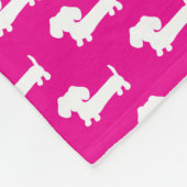 Dackel Dackel Dose Blanket Hot Pink Fleecedecke (Ecke)