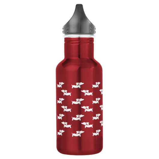Dackel Dackel Dose Rotes Wasser Flasche Edelstahlflasche (Links)
