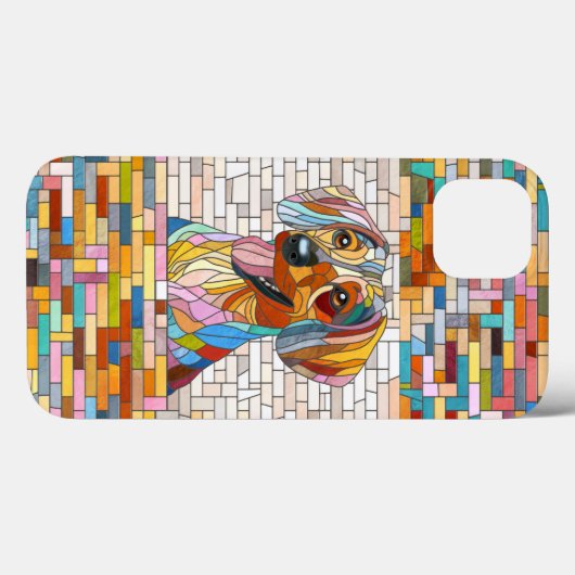Dackel - Dackel - farbiges Mosaik Case-Mate iPhone Hülle (Rückseite (Horizontal))