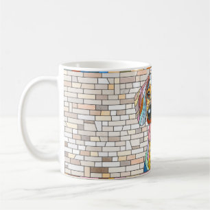 Dackel - Dackel - farbiges Mosaik Kaffeetasse