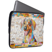 Dackel - Dackel - farbiges Mosaik Laptopschutzhülle (Vorne Rechts)