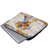 Dackel - Dackel - farbiges Mosaik Laptopschutzhülle (Vorne Knopf)