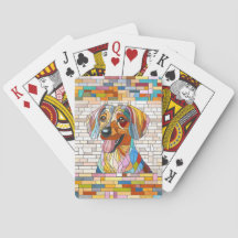 Dackel - Dackel - farbiges Mosaik