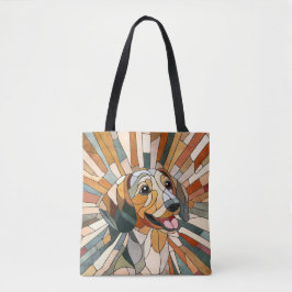 Dackel - Dackel - farbiges Mosaik Tasche