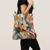 Dackel - Dackel - farbiges Mosaik Tasche (Von Nahem)