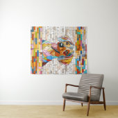Dackel - Dackel - farbiges Mosaik Wandteppich (Beispiel (Horizontal))
